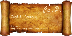 Csehi Poppea névjegykártya